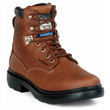 Men's Georgia Boot® Company 6" Waterproof Comfort Core Boot, Brown ...