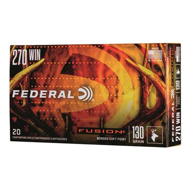 Federal Fusion, .270 Winchester, SPTZ BT, 130 Grain, 20 Rounds