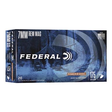 Federal Power-Shok, 7mm Rem. Mag., JSP, 175 Grain, 20 Rounds