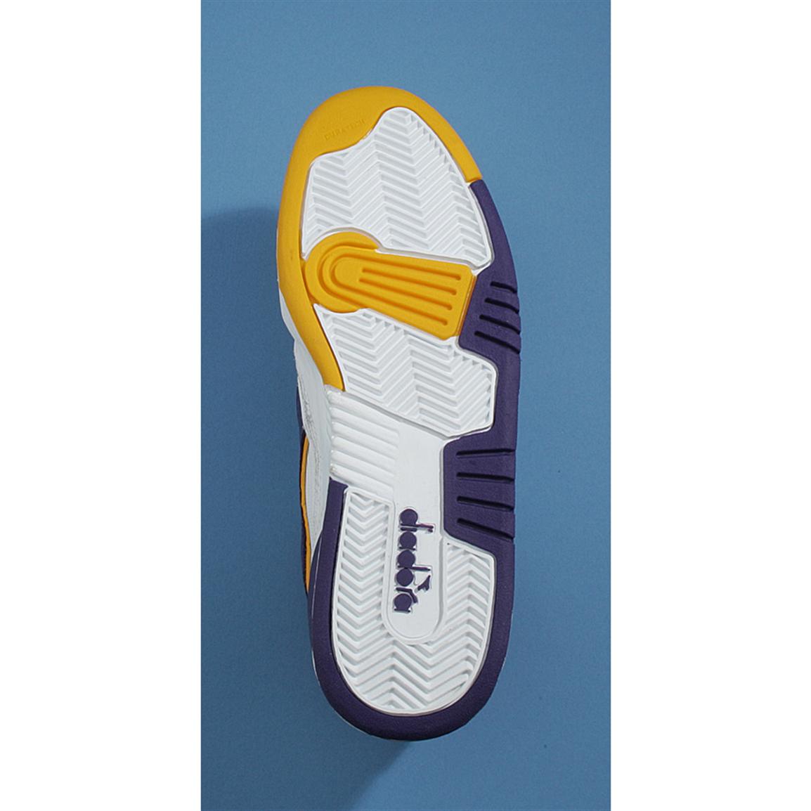 Men's Diadora® Duratech 650 Athletic Shoes, White / Purple / Gold