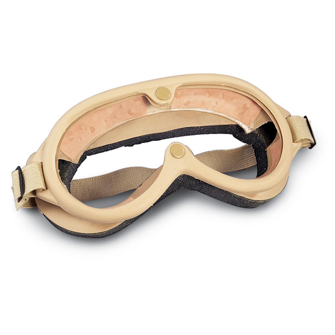 U.S. Military style M44 Goggles, Khaki 102058, Helmets & Goggles at