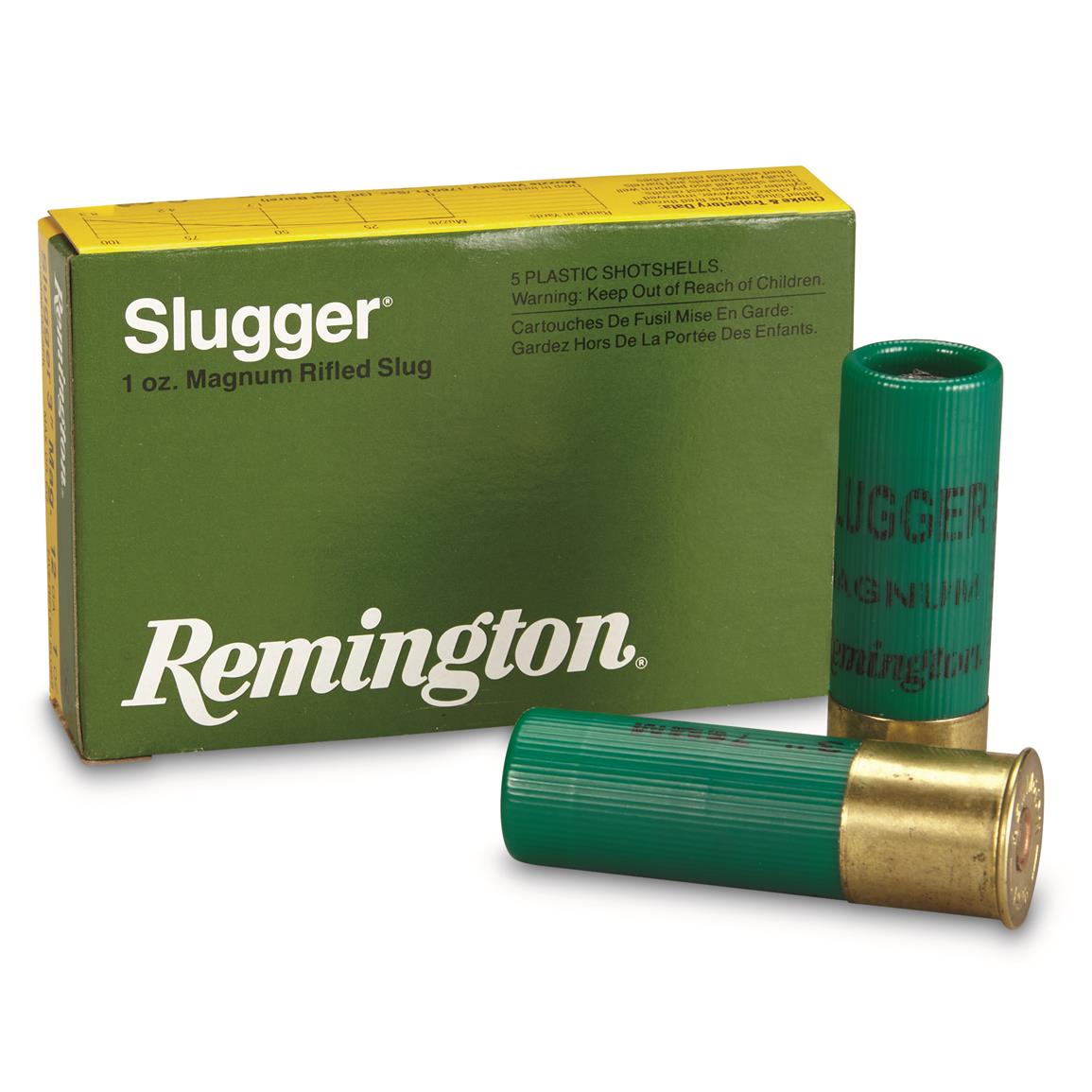 Remington, Slugger, 12 Gauge, 3&quot; Shell, 1 oz. Slug, 5 Rounds