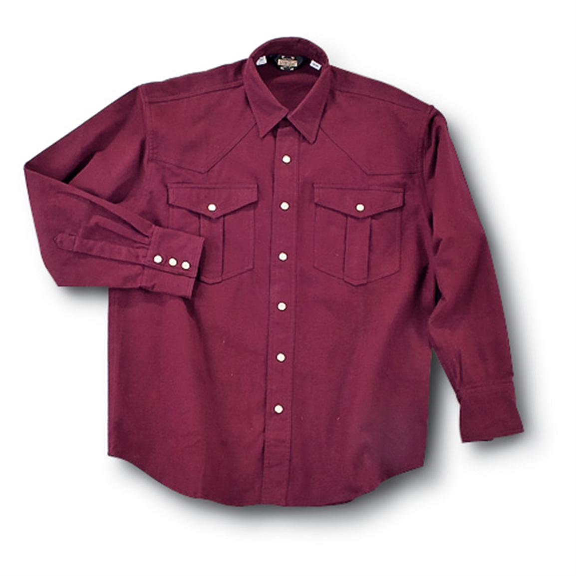 Guide Gear® Western Chamois Shirt - 103030, Shirts & Polos at Sportsman ...