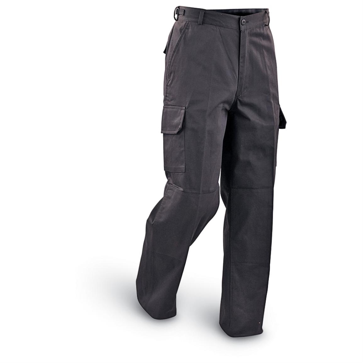 black police cargo pants