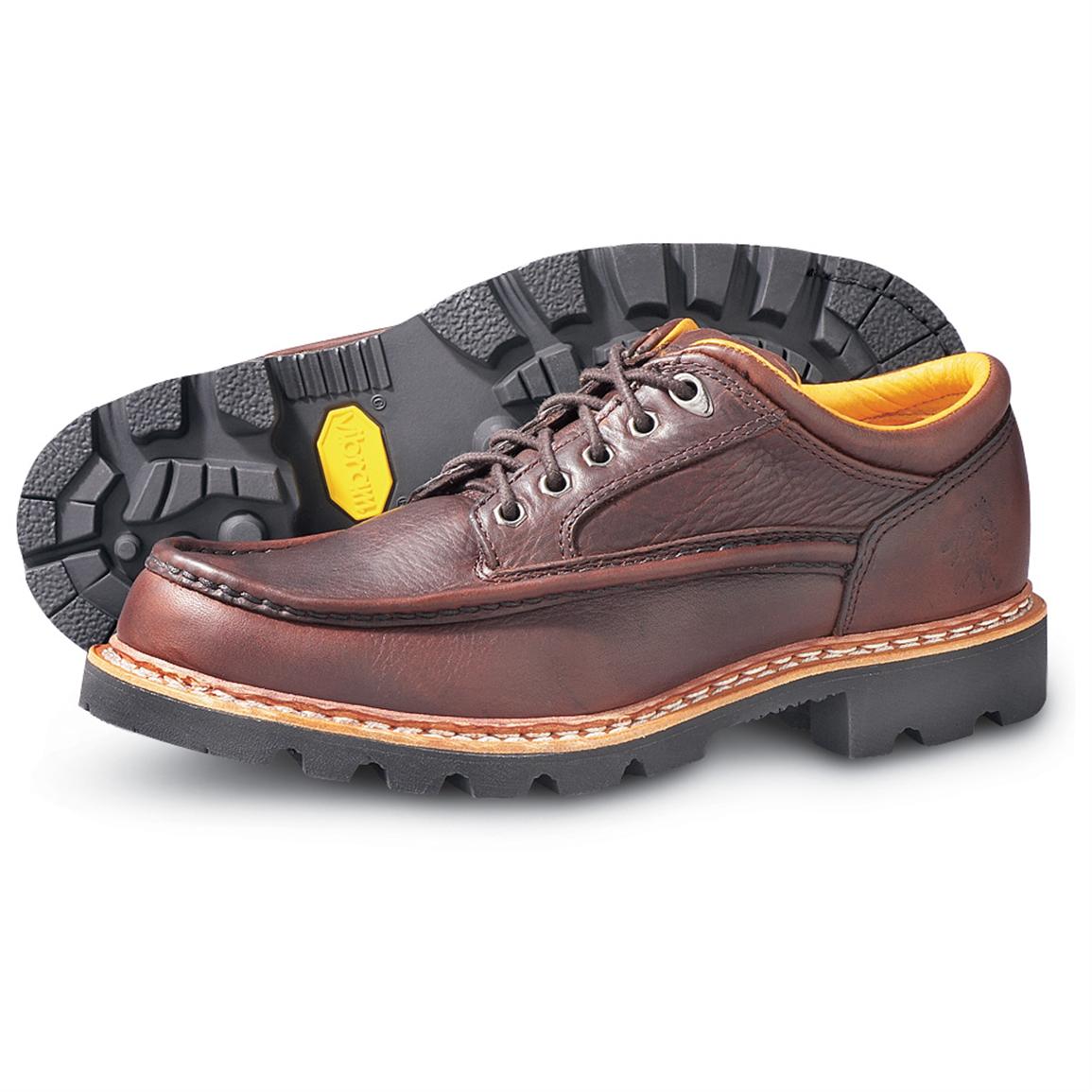 chippewa leather moc toe oxford shoes