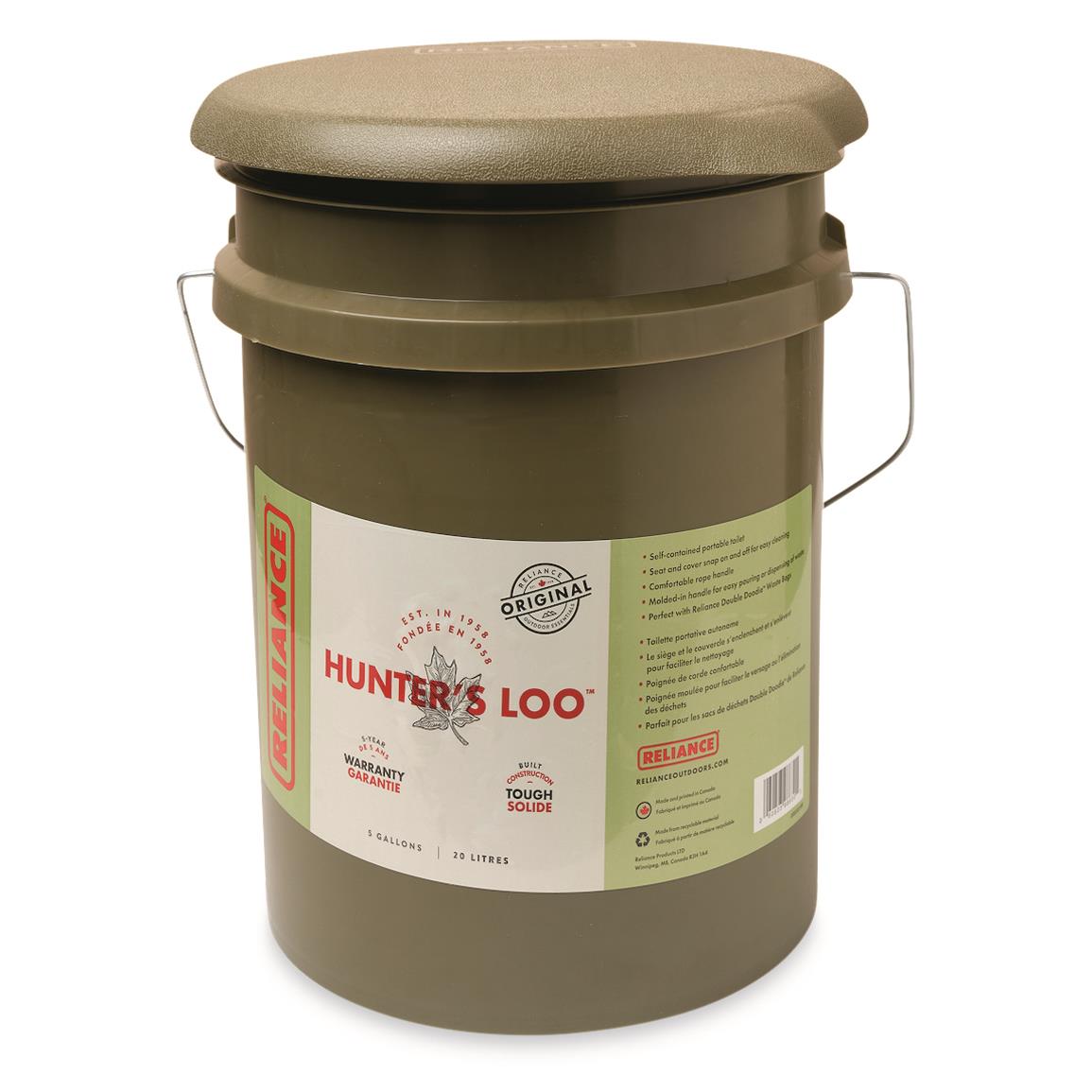 Reliance Hunter's Loo Portable Toilet, Green Camo