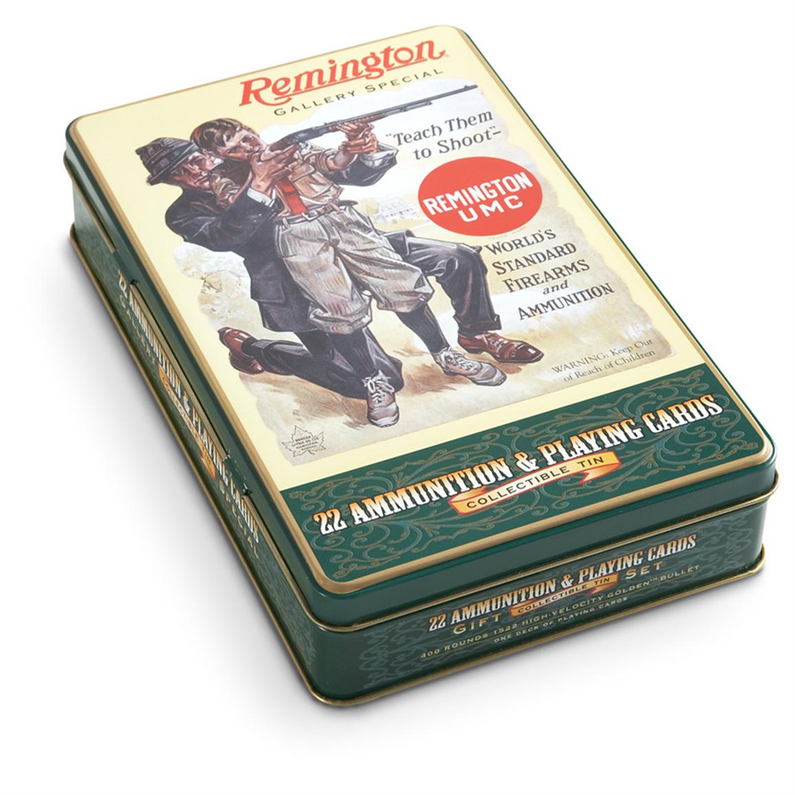 400 Rds Remington® High Velocity 22 Lr 40 Gr With Playing Cards