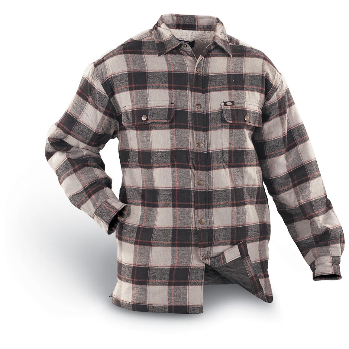 Dickies® Flannel Sherpa-lined Shirt - 104176, Shirts & Polos at ...