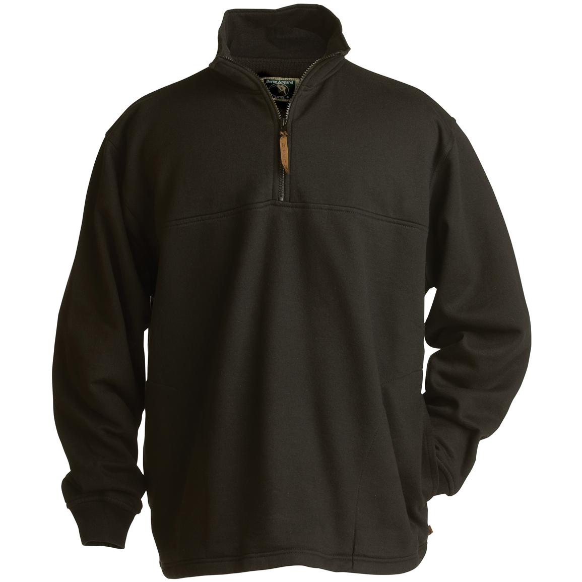 Men's Berne Apparel® Original Fleece Quarter Zip Sweatshirt - 104211 ...