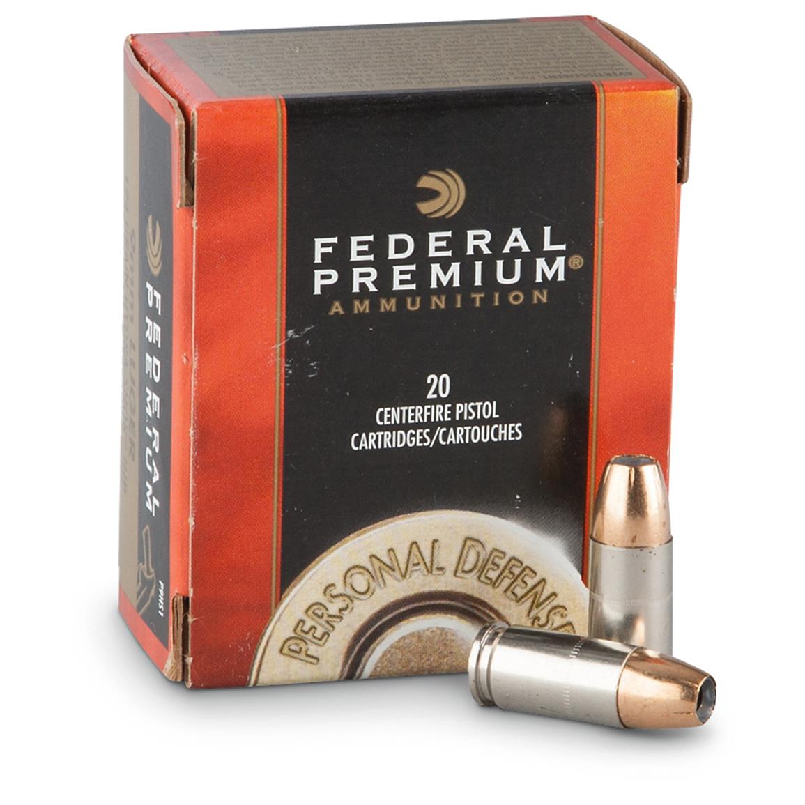 Federal Premium Personal Defense, 9mm, Hydra-Shok JHP, 124 Grain, 20 rounds