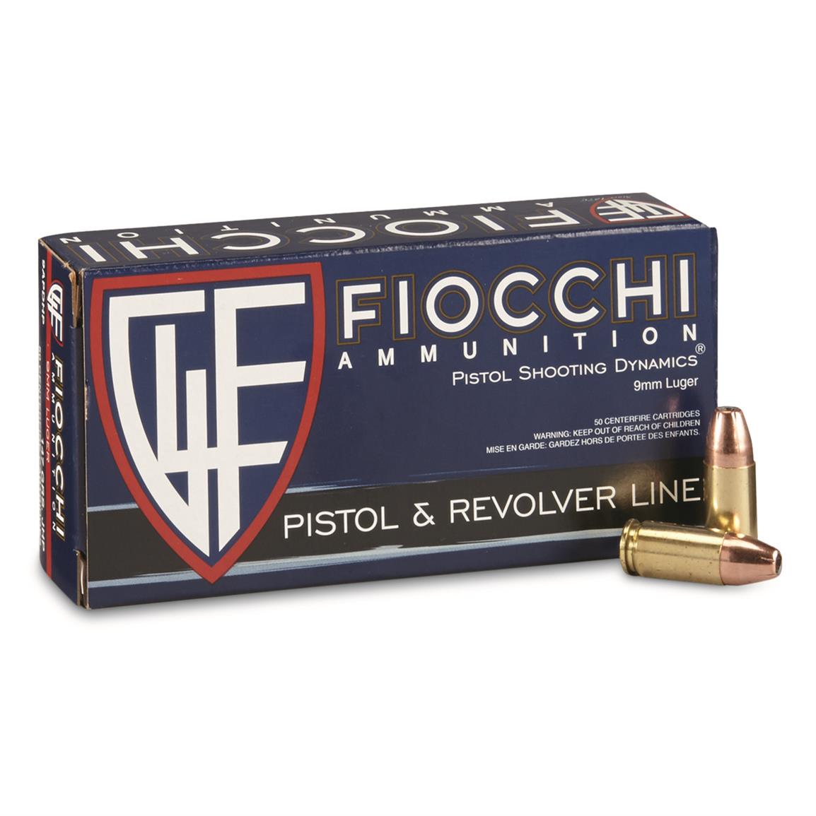 Fiocchi Shooting Dynamics, 9mm Luger, JHP, 147 Grain, 50 Rounds ...