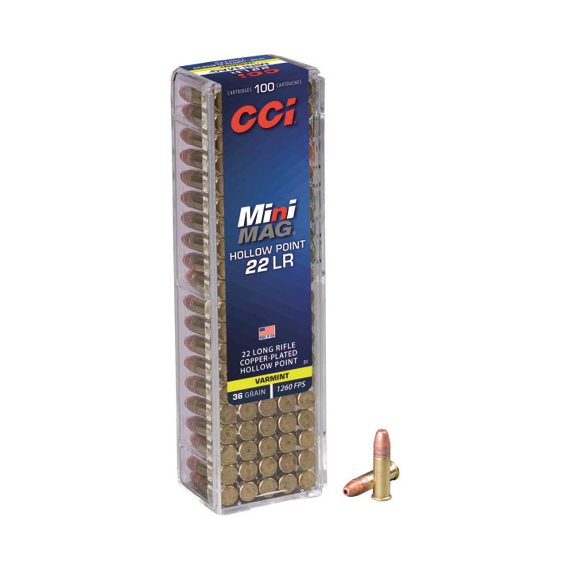 CCI Mini-Mag, .22LR, CPHP, 36 Grain, 100 Rounds