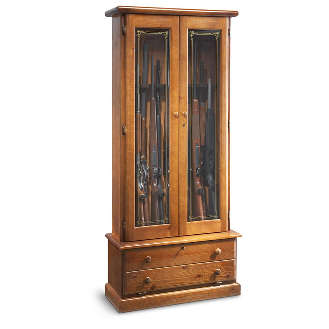 Morton Booth 12 Gun Solid Pine Cabinet 105887 Gun Safes At