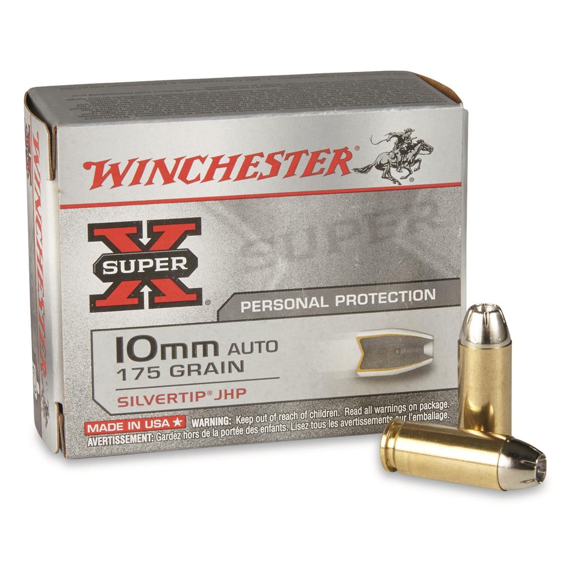 Winchester Super-X, 10mm Auto, STHP, 175 Grain, 20 Rounds