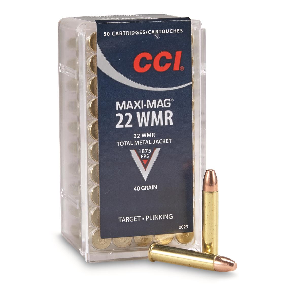 Cci Maxi Mag 22 Wmr Tmj 40 Grain 50 Rounds 10601 22 Magnum Ammo At Sportsmans Guide