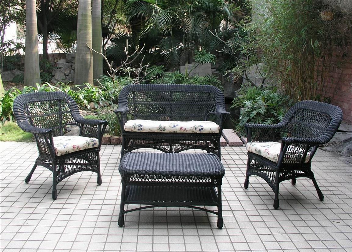 Chicago Wicker 4 Pc Mackinac Wicker Patio Furniture Collection