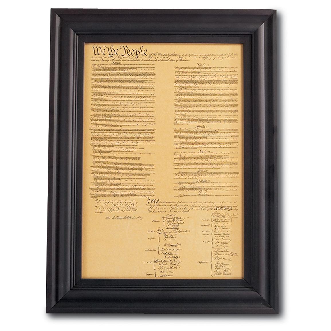 Framed U.S. Constitution Reproduction 106953, Wall Art at Sportsman's