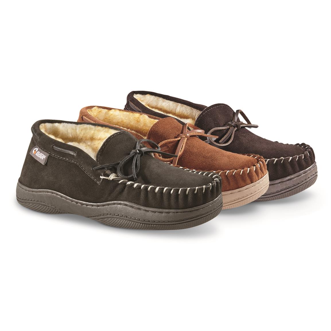 Guide Gear Men's Chukka Moccasin Slippers - 106988, Slippers at 365 ...