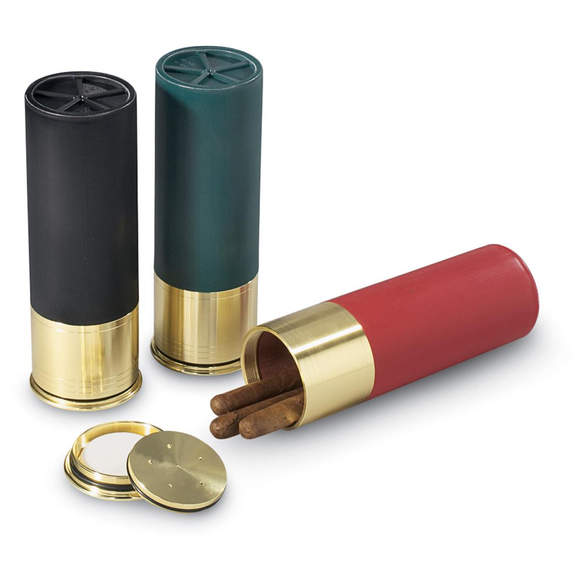 Cigar Humidors SHOTGUN SHELL CARTRIDGE TRAVEL CIGAR HUMIDOR SHOOTING