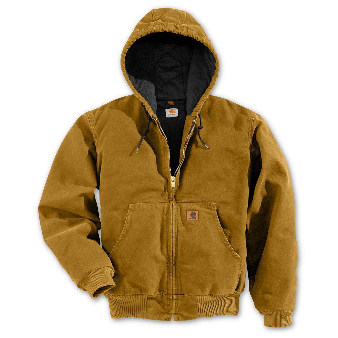 Regular Carhartt Quilted Flannel Lined Sandstone Active Jacket, Brown