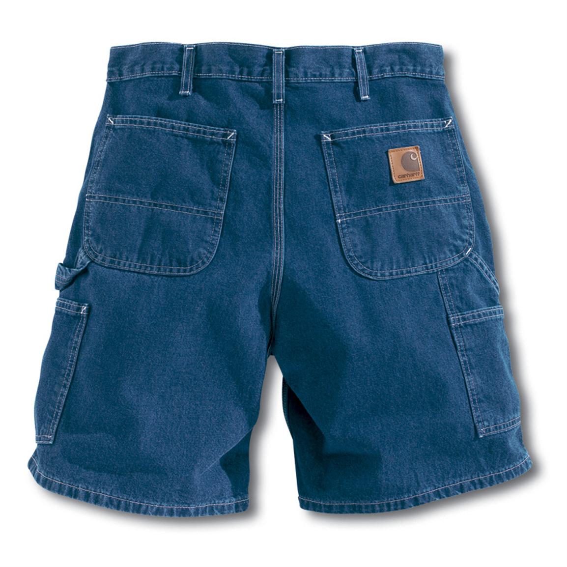 Carhartt® Denim Work Shorts, Dark Stonewash Blue - 108521, Shorts at ...