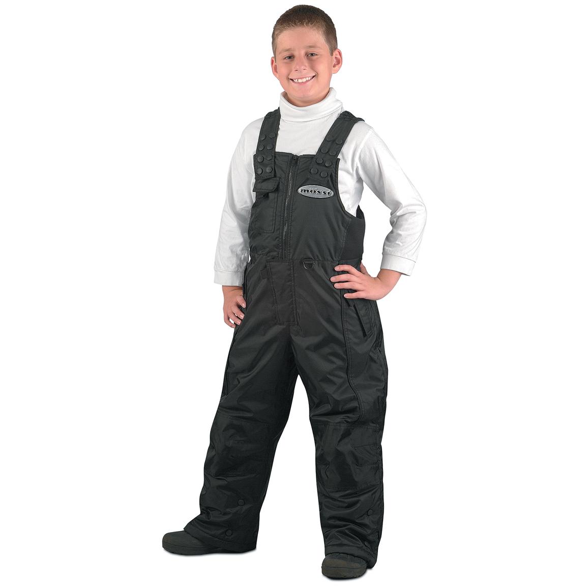 Youth Mossi® Snow Bibs, Black 109661, Overalls & Coveralls at