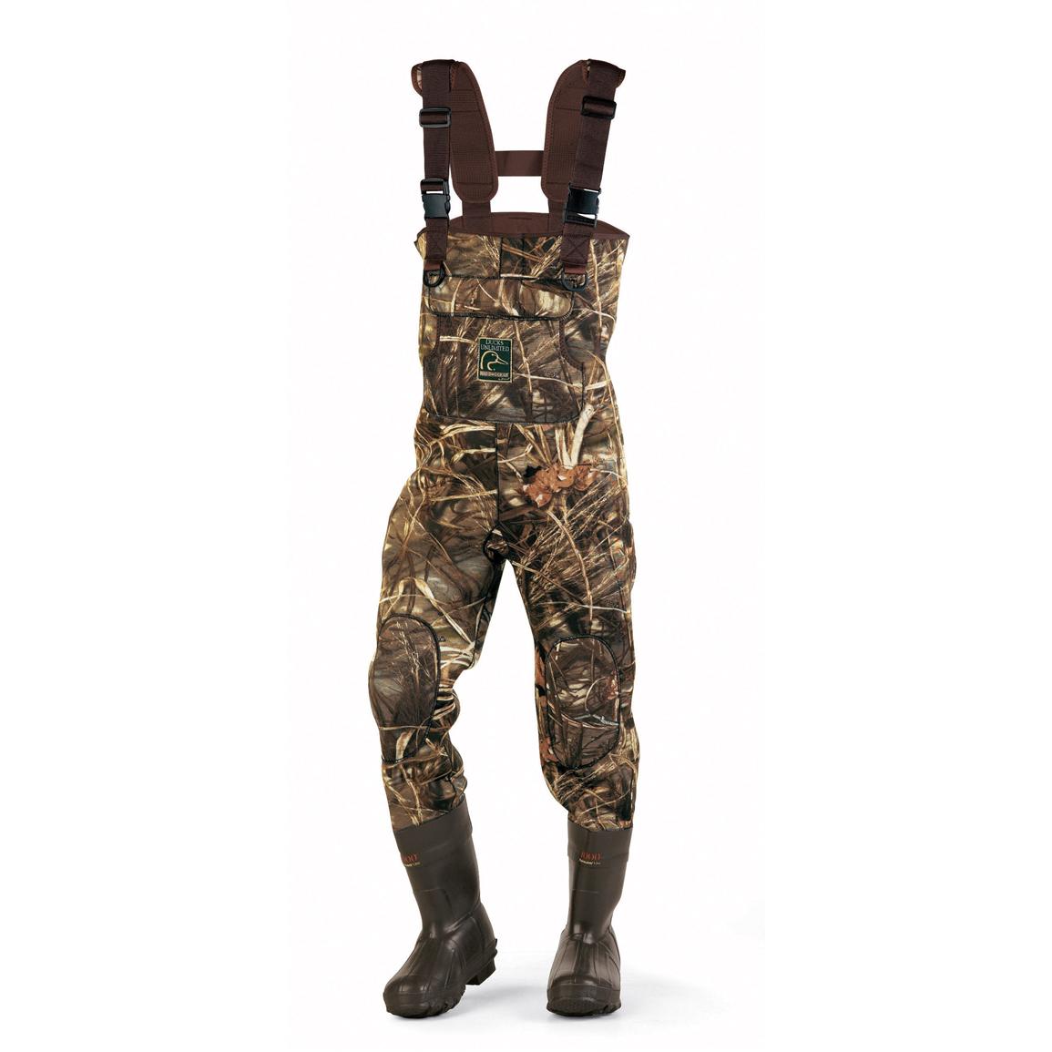 Men's Mad Dog Gear® Ducks Unlimited® 5 mm Chest Waders with Cleated ...