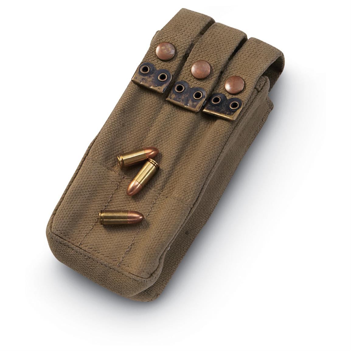 4 Used German 32-rd. Uzi Mag Pouches, Tan - 110489, at Sportsman's Guide