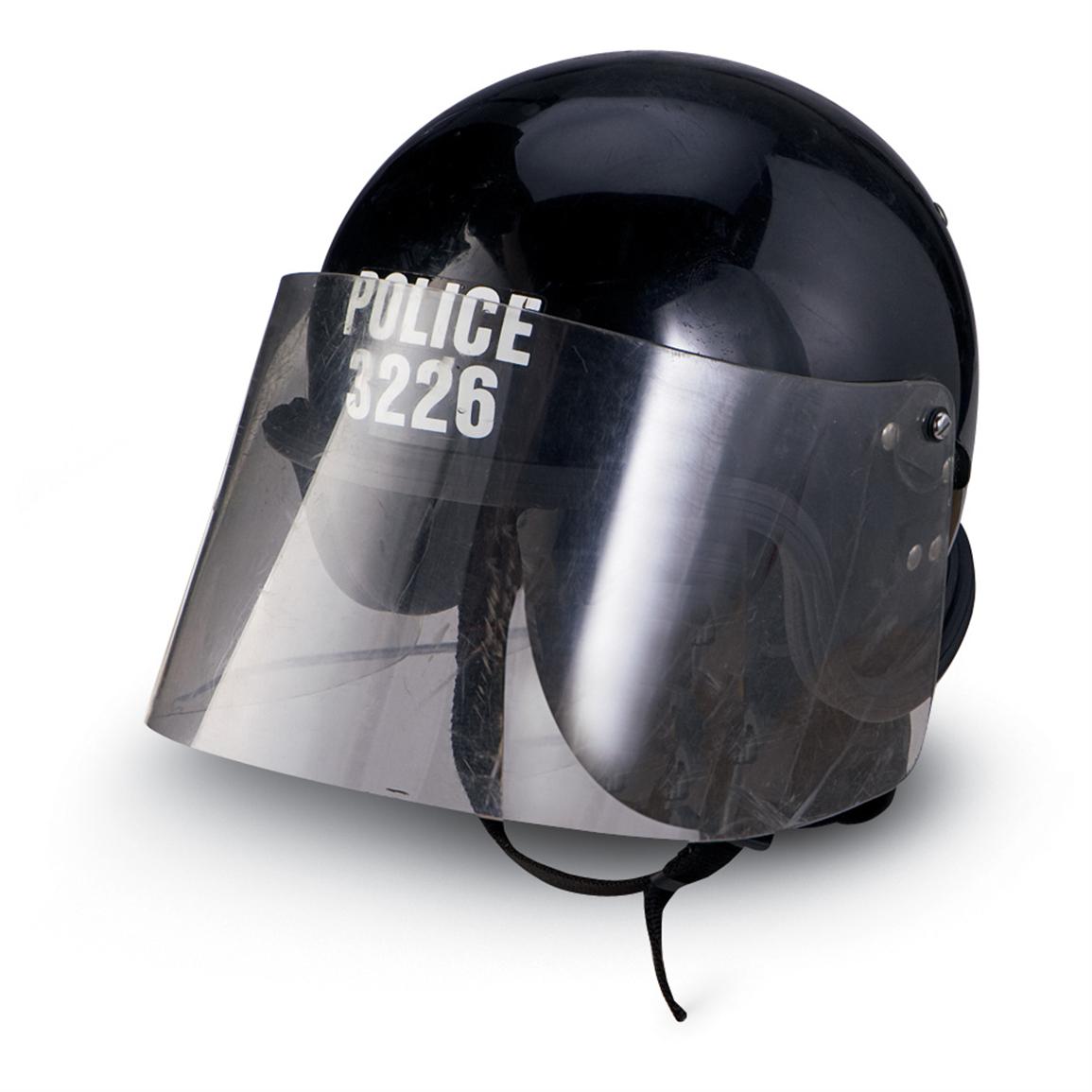 Used British Police Riot Helmet - 110582, At Sportsman's Guide