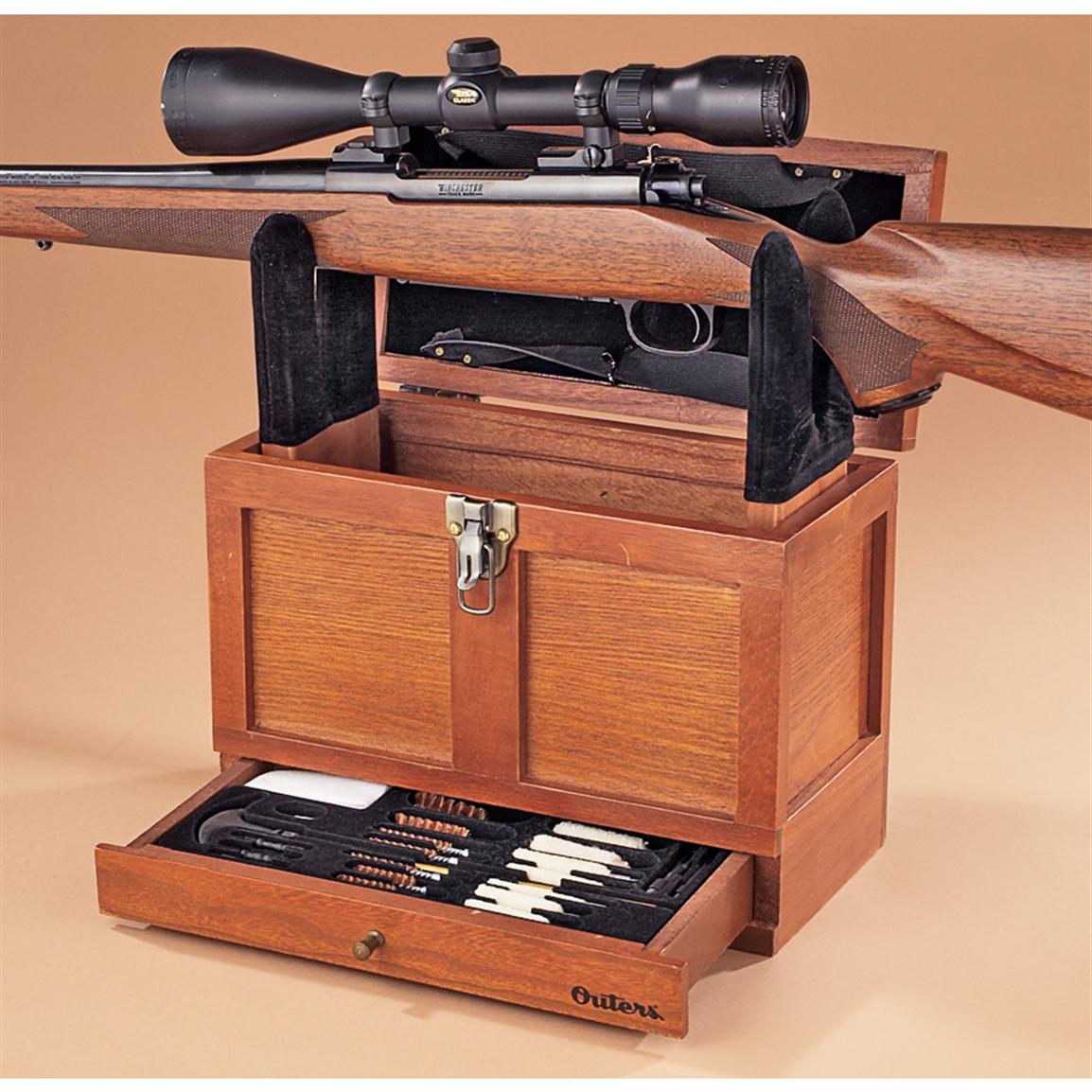 Outers Universal Gun Cleaning Wood Tool Box 111186, Gun Cleaning & Maintenance at Sportsman's