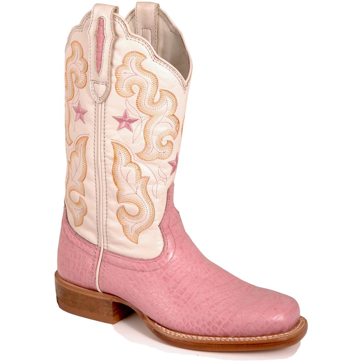 Women's Stetson® 9" Crocodile Print French Toe Boots with Roper Heel