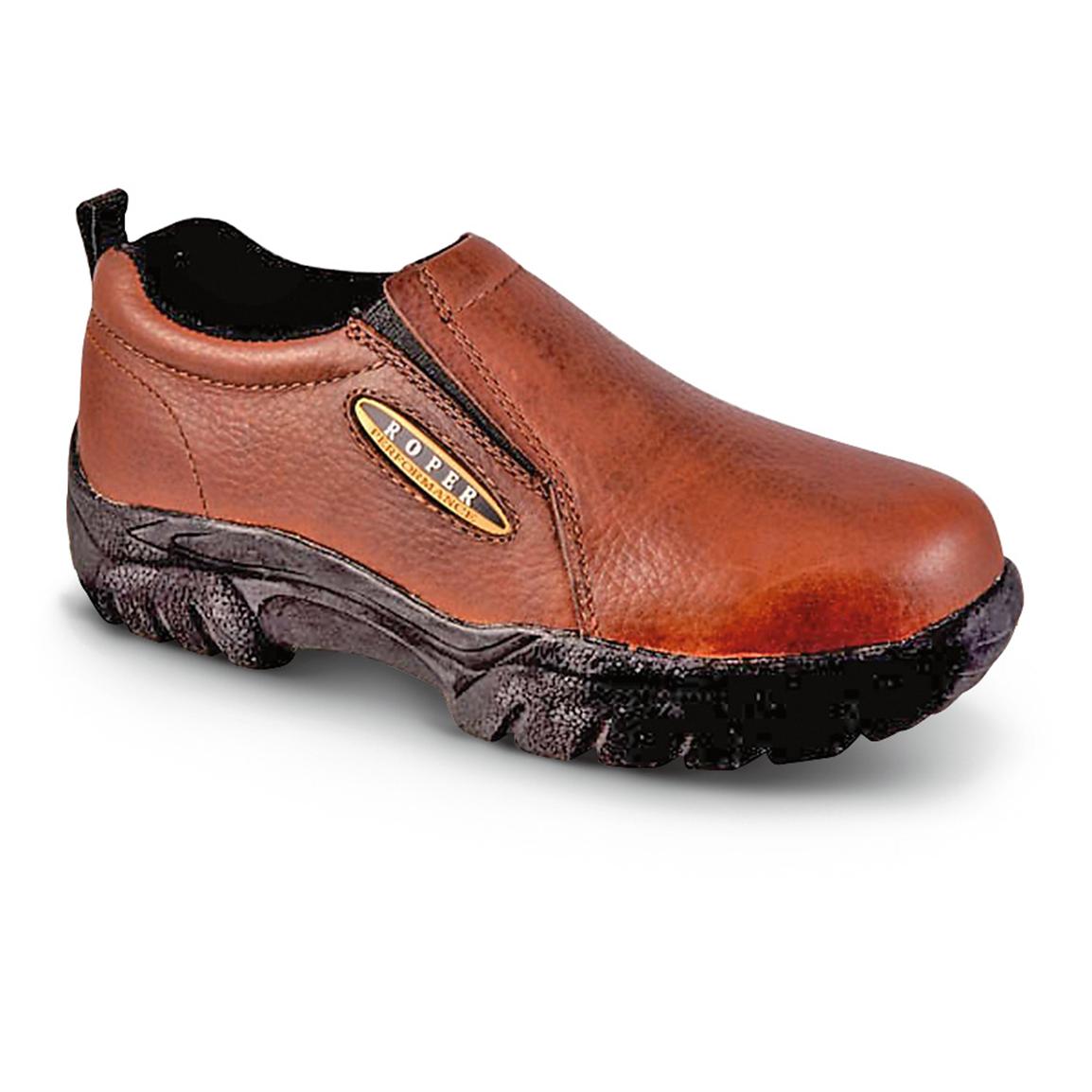 Men's Roper® Leather Slip-on Shoes - 112498, Casual Shoes at Sportsman ...