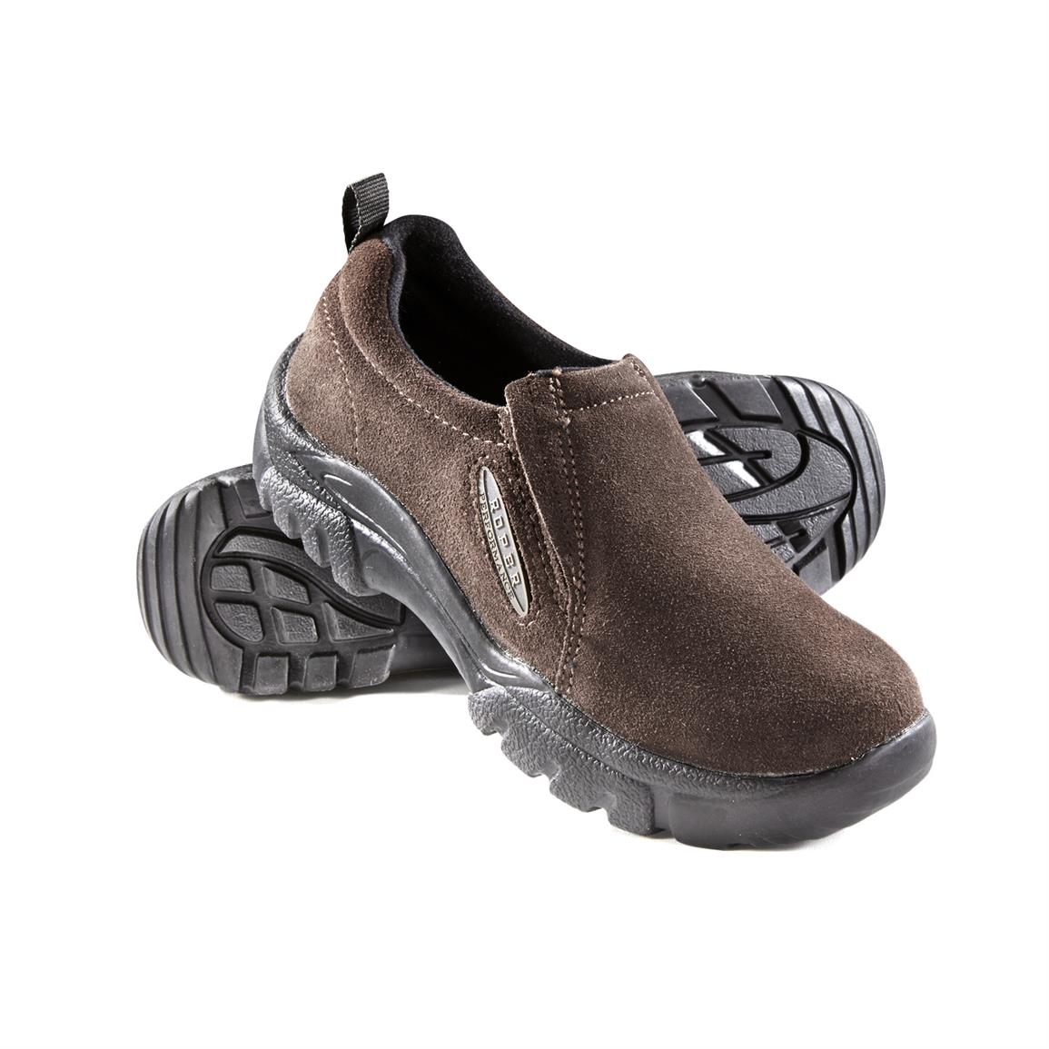 Women's Roper Suede SlipOn Shoes, Brown 112501, Casual