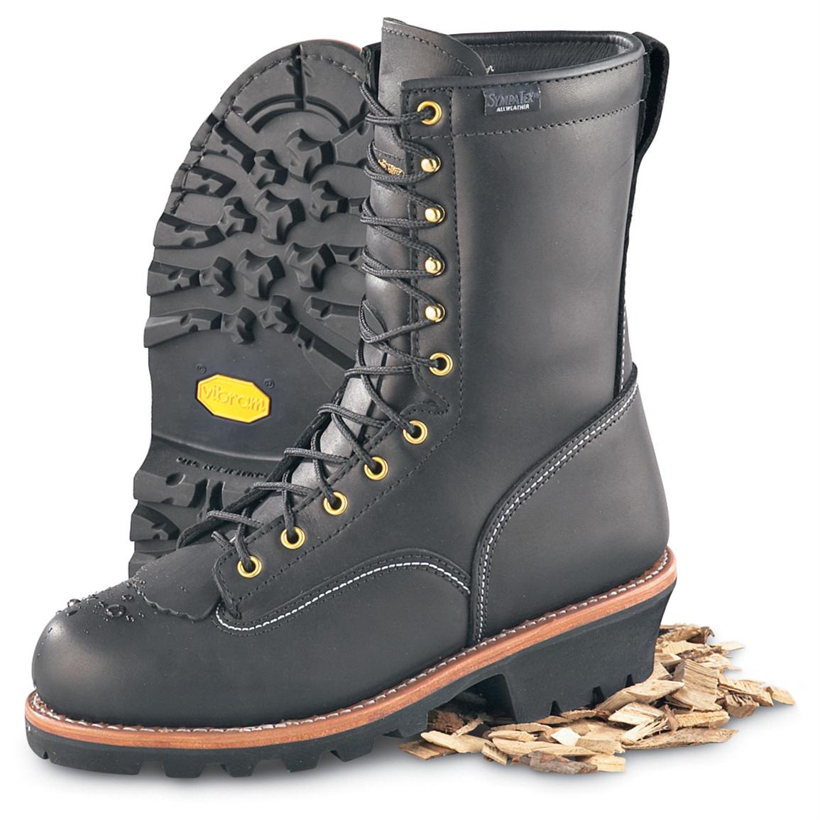 golden retriever logger boots