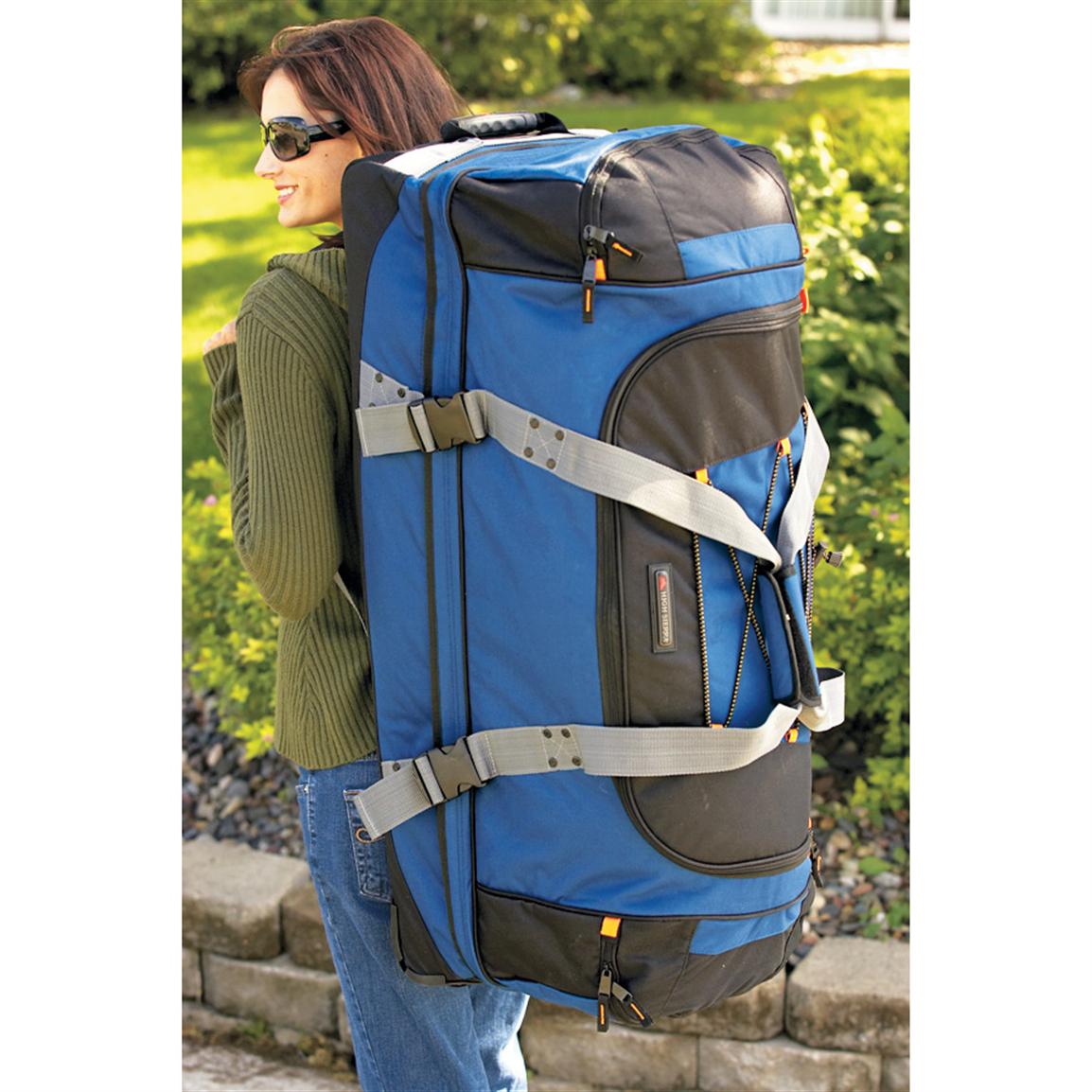 High Sierra® 36" Wheeled Duffel, Navy 113707, Gear & Duffel Bags at