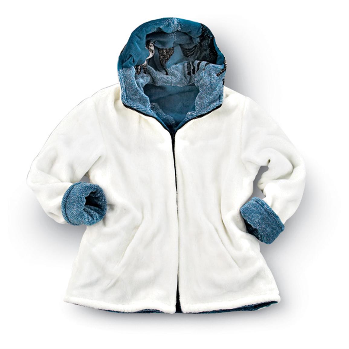 Women's Nordic Lights Reversible Plush Coat 114050, Insulated Jackets