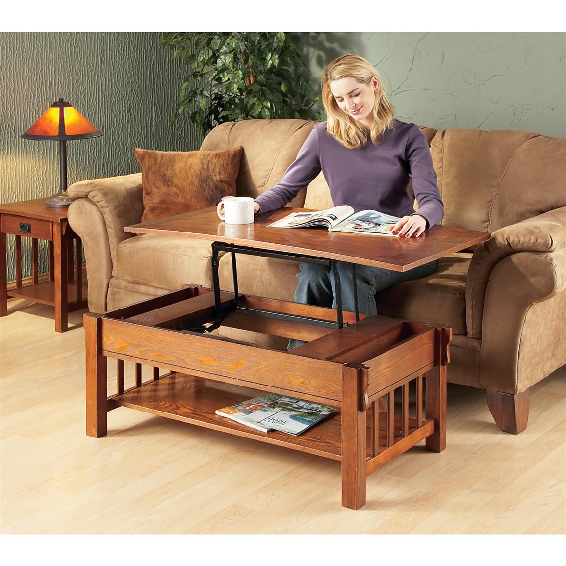 Mission-style Lift-top Coffee Table - 127270, Living Room at Sportsman