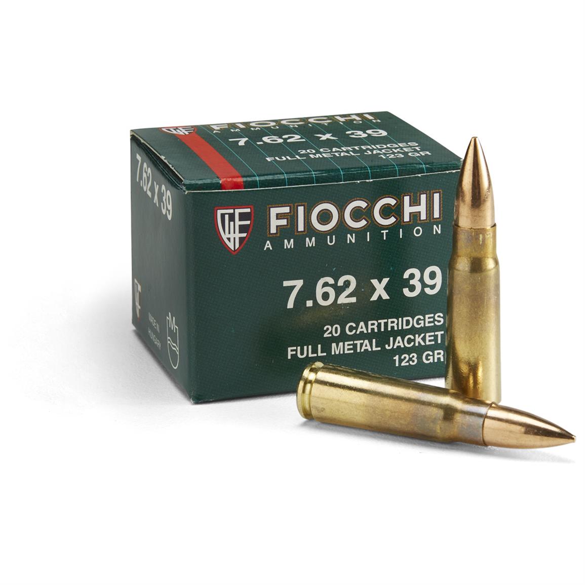Fiocchi, 7.62x39mm, FMJ, 124 Grain, 500 Rounds