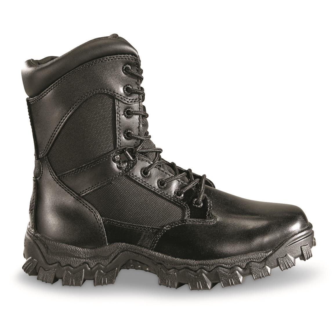 Rocky Alpha Force Men's Side-Zip Waterproof Duty Boots - 115827, Combat ...