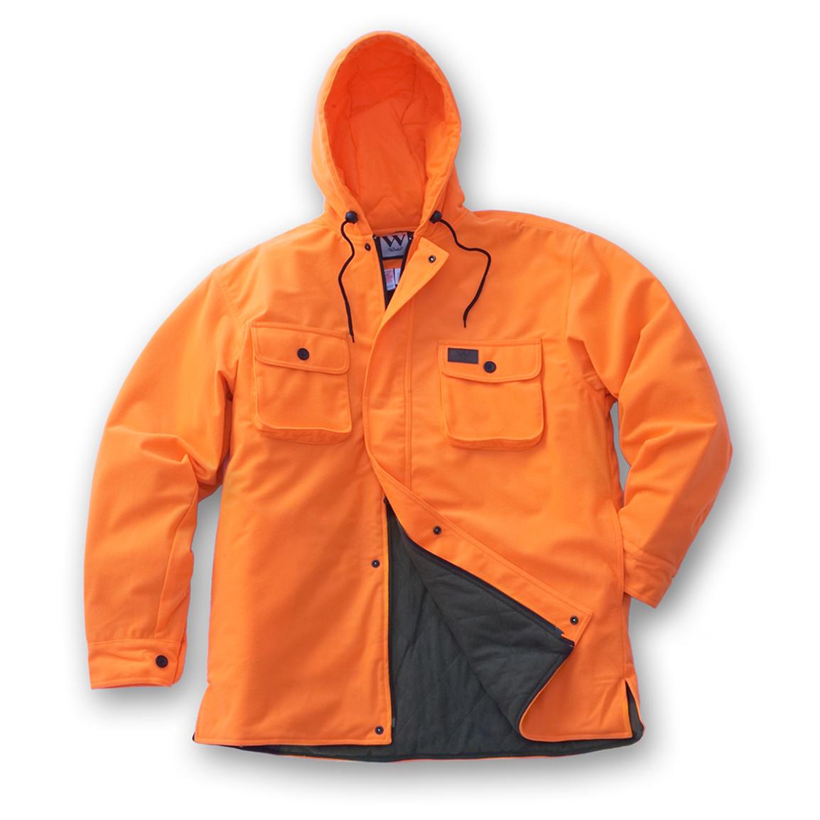 Walls® Quilt-Lined Hooded Field Jacket, Blaze Orange - 116321, Blaze ...