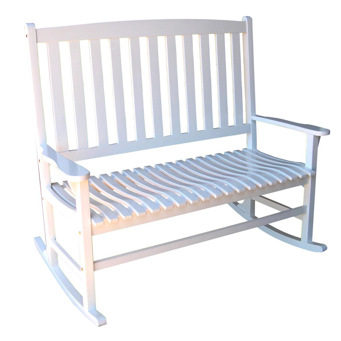 Jordan Manufacturing White Double Rocker 117154 Patio Furniture