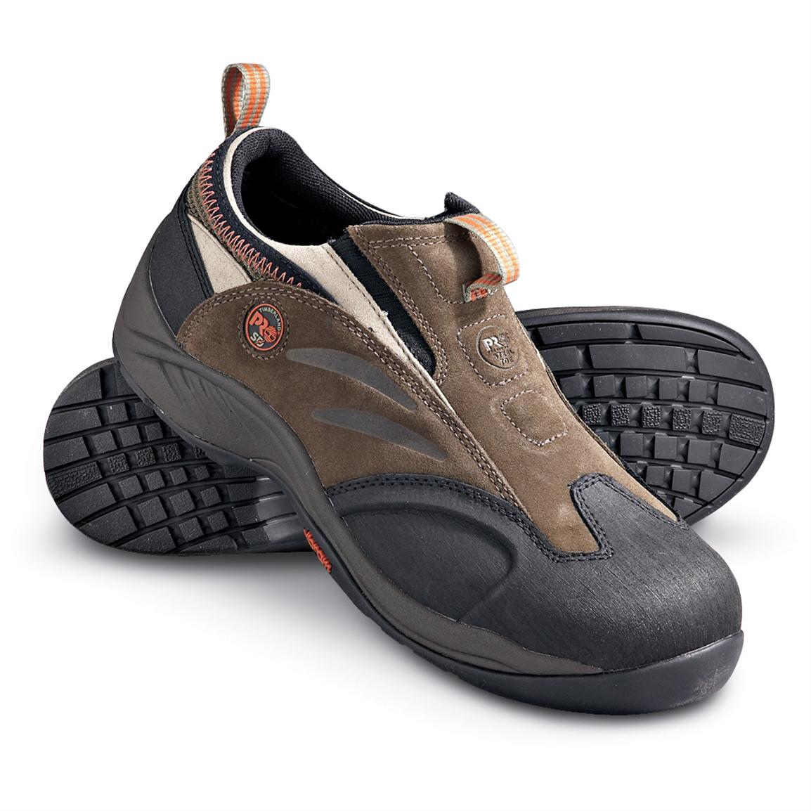 Men's Timberland® Vibram® Steel Toe Slip-ons, Brown / Black - 117314 ...