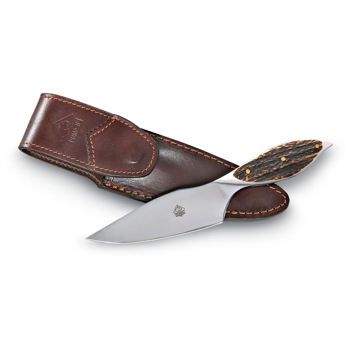 Puma® Tosca Defender Stag Handle Knife 118402, Fixed Blade Knives at