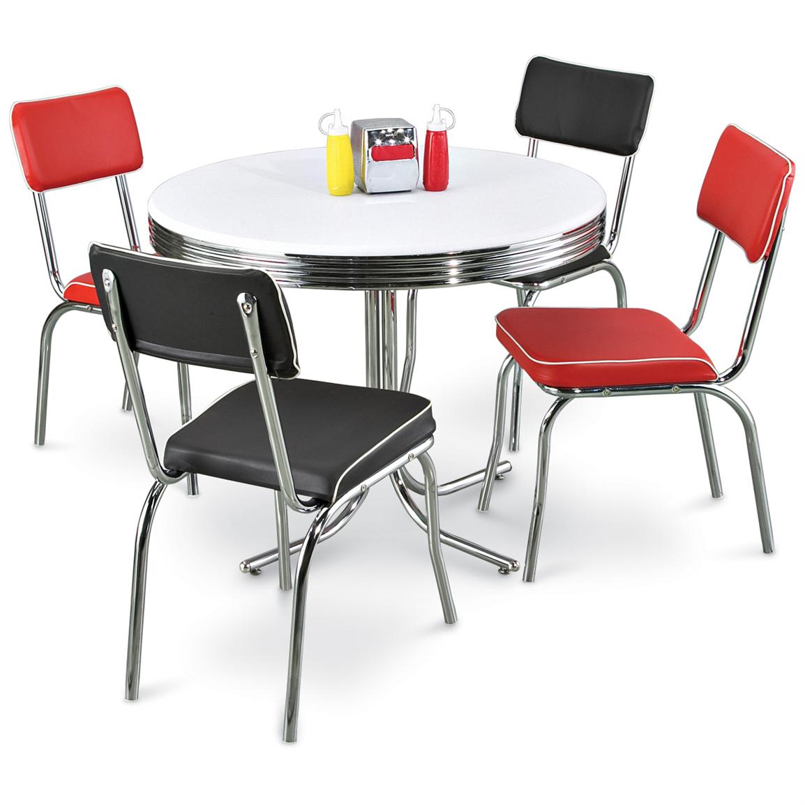 Retro '50s-style Dining Set - 118504, Kitchen & Dining Stools at