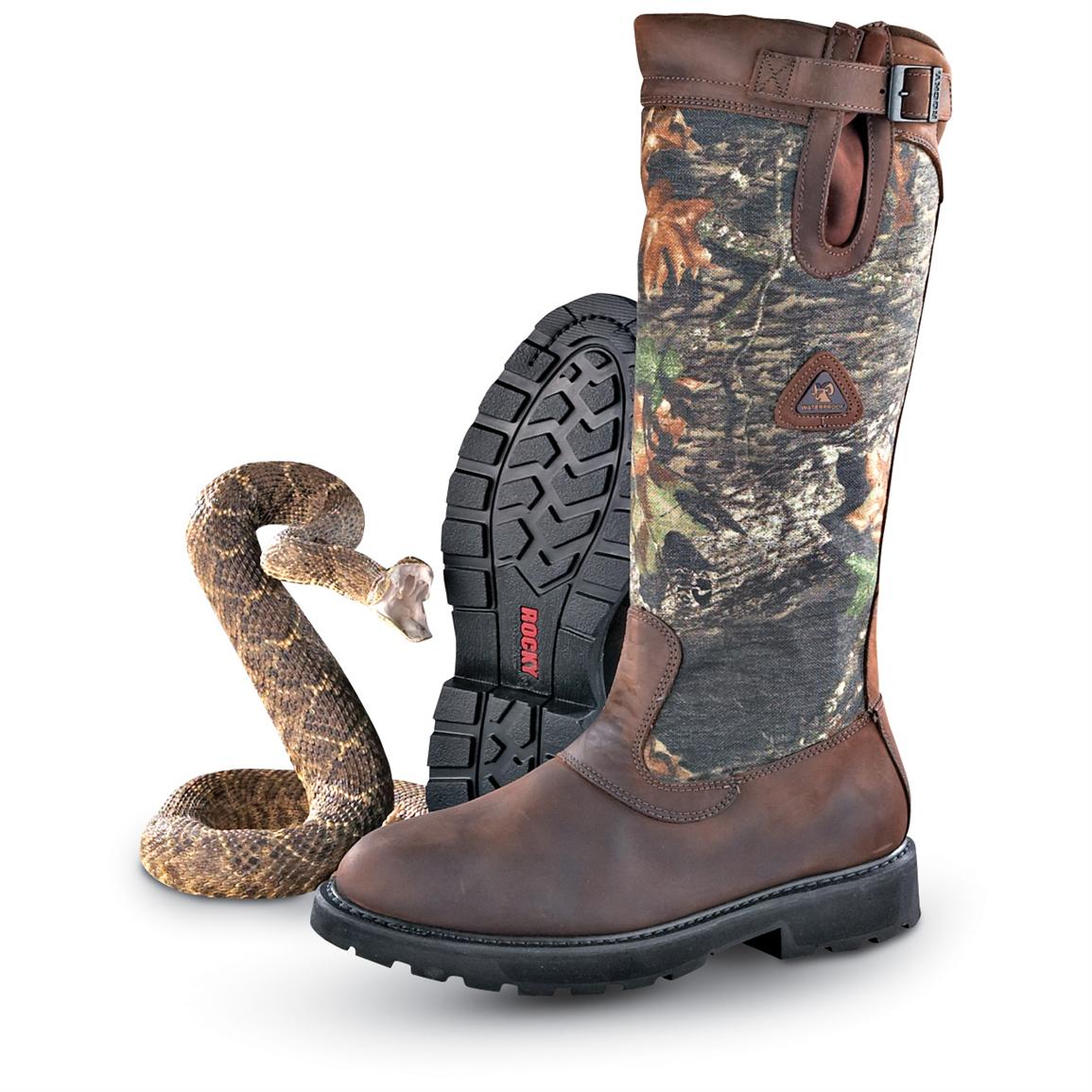 Mens Rocky® Waterproof Snake Boots, Mossy Oak® Brush - 118813, Hunting 