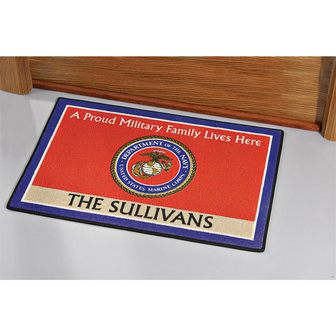 Personalized Military Doormat 118843 Outdoor Rugs At