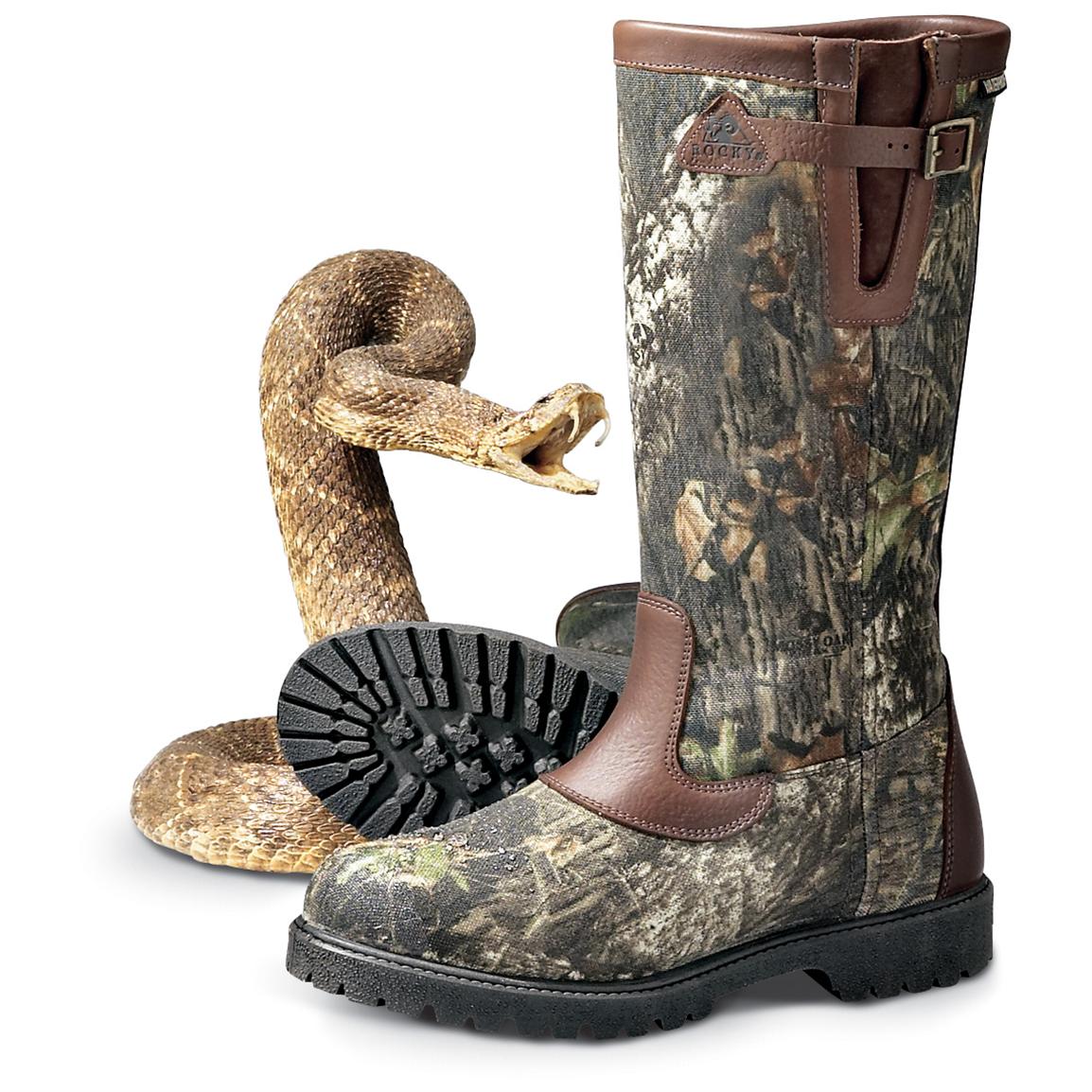 Men's Rocky® 15" Waterproof Low Country Snake Boots, Mossy Oak® Break