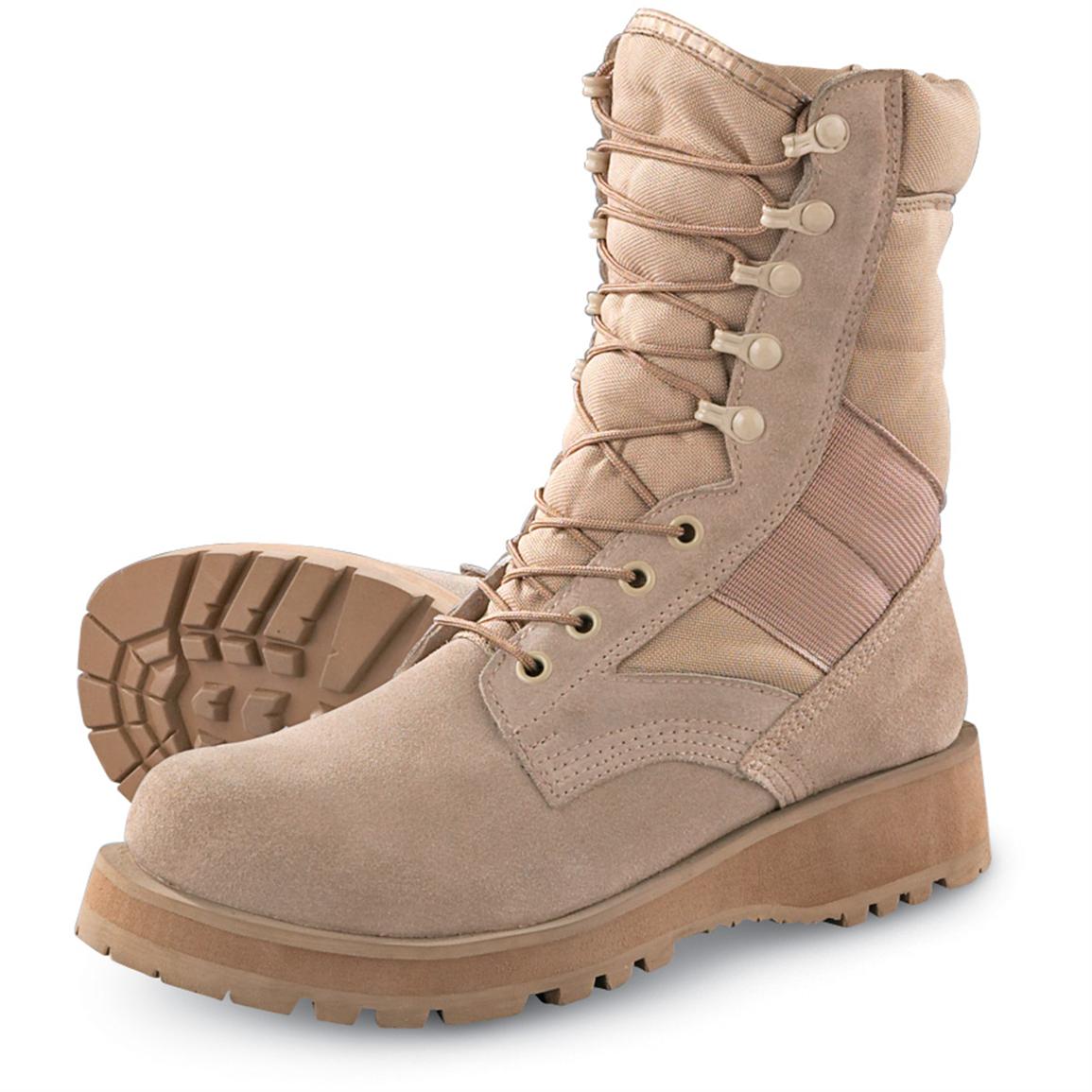 Men's Military style G.I. Jungle Boots, Desert Tan 119166, Combat & Tactical Boots at