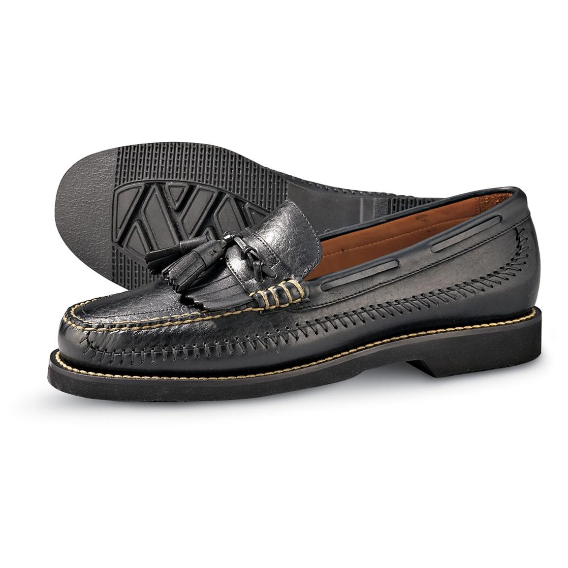 Men's H.S. Trask® Sonoma Tassel Shoes, Black - 119958, Dress Shoes at ...