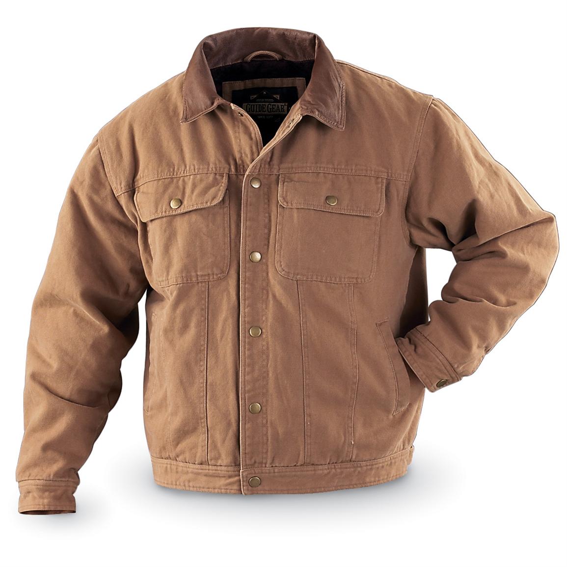 Men's Guide Gear® Rancher Coat, Brown - 120644, Insulated Jackets ...